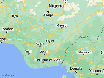 Map showing location of Ikem (6.77903, 7.71685)