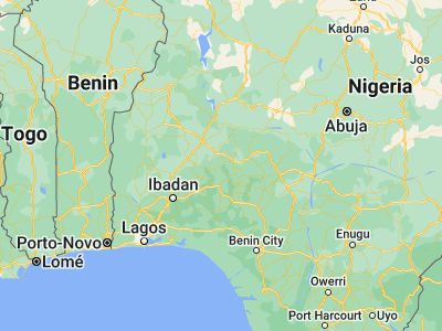 Map showing location of Ila Orangun (8.01667, 4.9)