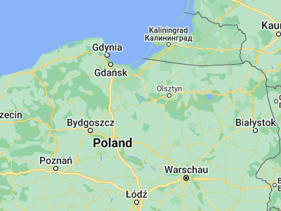 Map showing location of Iława (53.59601, 19.56849)