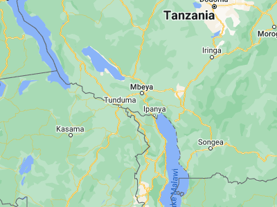 Map showing location of Ilembo (-9.25, 33.38333)