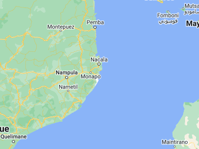Map showing location of Ilha de Moçambique (-15.03417, 40.73583)