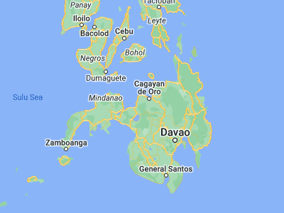 Map showing location of Iligan City (8.25, 124.4)
