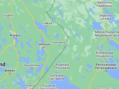 Map showing location of Ilomantsi (62.67162, 30.93276)