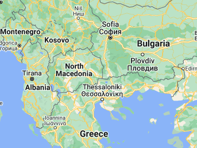 Map showing location of Ilovica (41.47056, 22.79861)