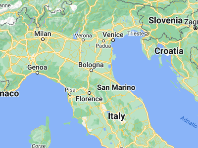 Map showing location of Imola (44.35227, 11.71582)