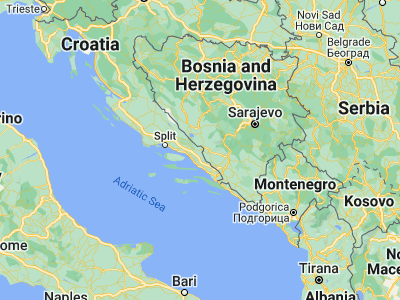 Map showing location of Imotski (43.44667, 17.21667)