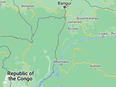 Map showing location of Impfondo (1.63806, 18.06667)