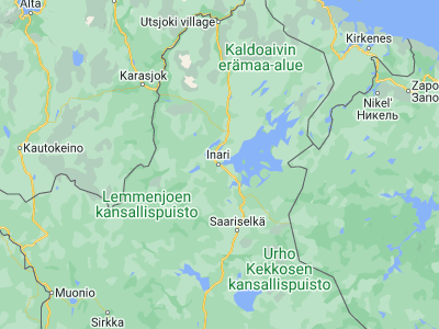 Map showing location of Inari (68.90596, 27.02881)