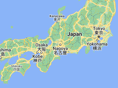 Map showing location of Inazawa (35.25, 136.78333)