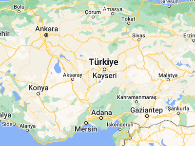 Map showing location of İncesu (38.6224, 35.18261)