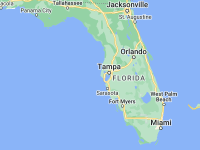 Map showing location of Indian Rocks Beach (27.8753, -82.85122)