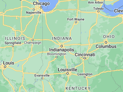 Map showing location of Indianapolis (39.76838, -86.15804)