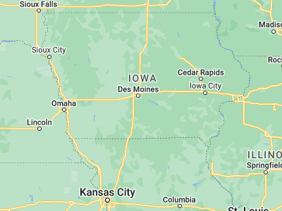 Map showing location of Indianola (41.35805, -93.55744)