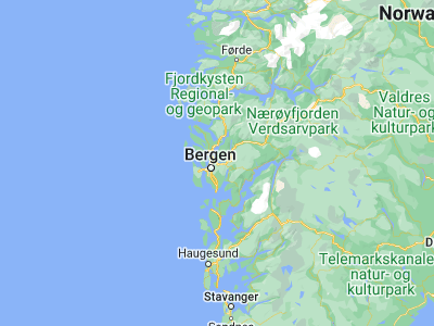 Map showing location of Indre Arna (60.42472, 5.47639)