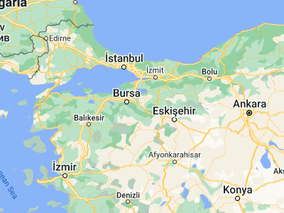 Map showing location of Inegeul (40.07806, 29.51333)