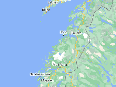 Map showing location of Inndyr (67.0338, 14.02757)