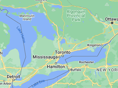 Map showing location of Innisfil (44.30011, -79.64964)