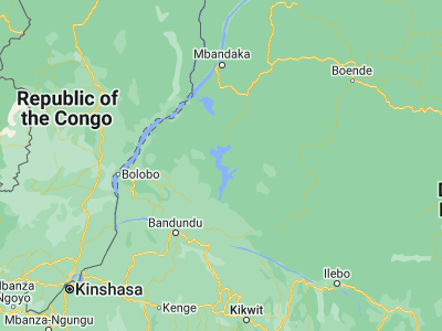 Map showing location of Inongo (-1.95, 18.26667)