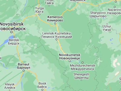 Map showing location of Inskoy (54.4297, 86.44)