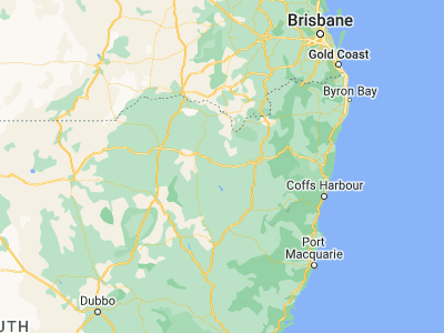Map showing location of Inverell (-29.77403, 151.11166)