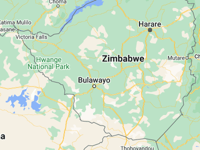 Map showing location of Inyathi (-19.67563, 28.84687)