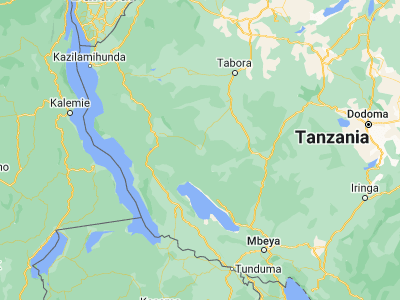 Map showing location of Inyonga (-6.71667, 32.06667)