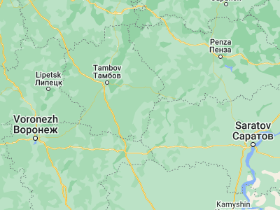 Map showing location of Inzhavino (52.31847, 42.49369)