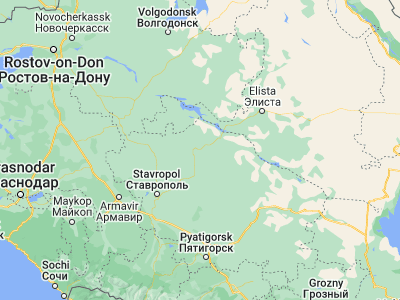 Map showing location of Ipatovo (45.71806, 42.90361)