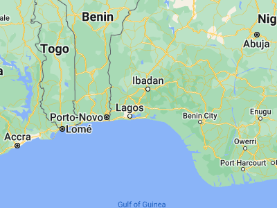 Map showing location of Iperu (6.91002, 3.66557)