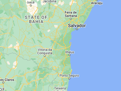 Map showing location of Ipiaú (-14.13722, -39.73389)