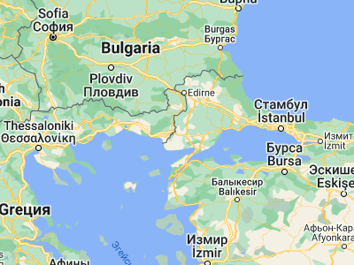 Map showing location of İpsala (40.92115, 26.38273)