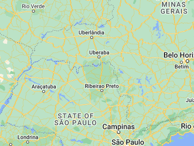 Map showing location of Ipuã (-20.43806, -48.01222)