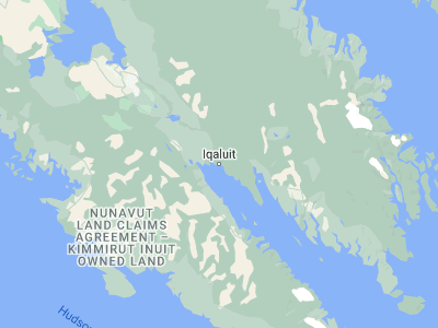 Map showing location of Iqaluit (63.75059, -68.51449)
