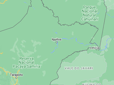 Map showing location of Iquitos (-3.74806, -73.24722)