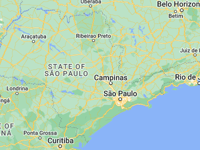 Map showing location of Iracemápolis (-22.58056, -47.51861)