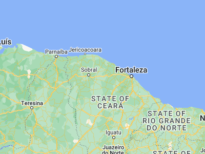 Map showing location of Irauçuba (-3.74611, -39.78333)