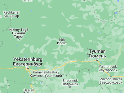 Map showing location of Irbit (57.67052, 63.071)