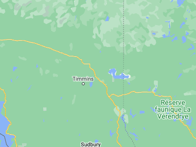 Map showing location of Iroquois Falls (48.76688, -80.68307)
