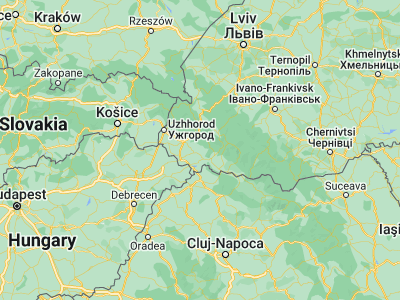 Map showing location of Irshava (48.31667, 23.03846)