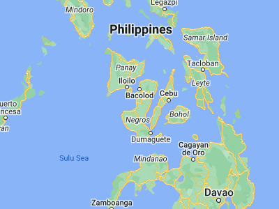 Map showing location of Isabela (10.2048, 122.9888)