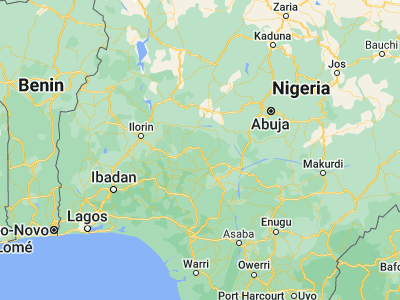 Map showing location of Isanlu Itedoijowa (8.26667, 5.83333)