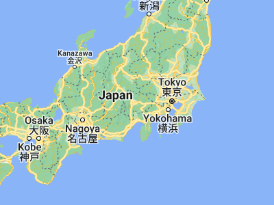Map showing location of Isawa (35.65, 138.63333)