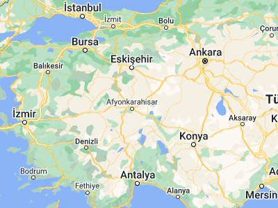 Map showing location of İscehisar (38.86194, 30.75028)