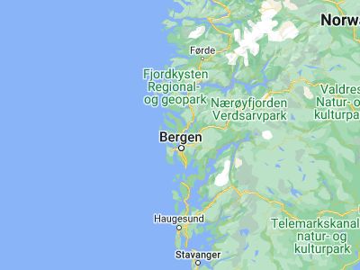 Map showing location of Isdalsstø (60.55519, 5.26942)
