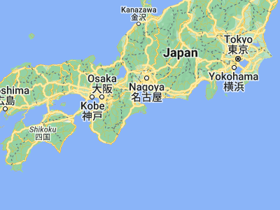 Map showing location of Ise (34.48333, 136.7)