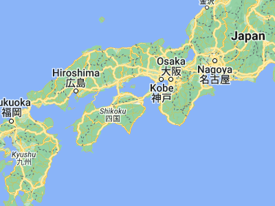 Map showing location of Ishii (34.06667, 134.43333)