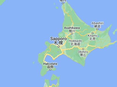 Map showing location of Ishikari (43.23972, 141.35389)