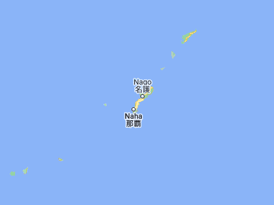 Map showing location of Ishikawa (26.42333, 127.82139)