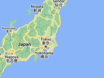 Map showing location of Ishioka (36.18333, 140.26667)