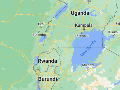 Map showing location of Isingiro (-0.86864, 30.83019)